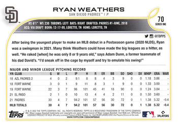 2022 Topps - All-Star Game Stamped #70 Ryan Weathers  Back