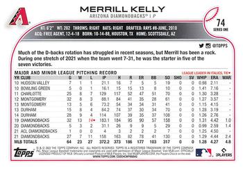 2022 Topps - All-Star Game Stamped #74 Merrill Kelly  Back