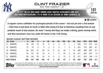 2022 Topps - All-Star Game Stamped #101 Clint Frazier  Back