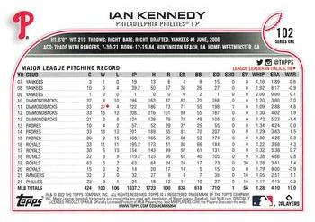 2022 Topps - All-Star Game Stamped #102 Ian Kennedy  Back