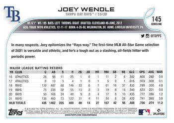 2022 Topps - All-Star Game Stamped #145 Joey Wendle  Back