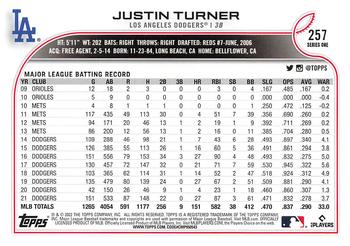 2022 Topps - All-Star Game Stamped #257 Justin Turner  Back