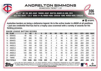 2022 Topps - All-Star Game Stamped #306 Andrelton Simmons  Back