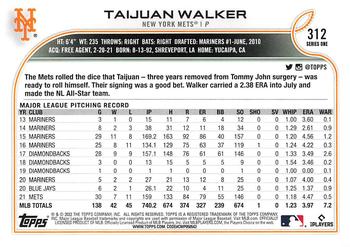 2022 Topps - All-Star Game Stamped #312 Taijuan Walker  Back