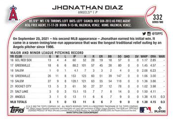 2022 Topps - All-Star Game Stamped #332 Jhonathan Diaz Back