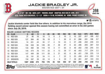 2022 Topps - All-Star Game Stamped #398 Jackie Bradley Jr. Back