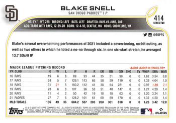 2022 Topps - All-Star Game Stamped #414 Blake Snell Back