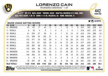 2022 Topps - All-Star Game Stamped #442 Lorenzo Cain Back