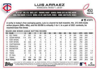 2022 Topps - All-Star Game Stamped #453 Luis Arraez Back