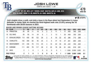 2022 Topps - All-Star Game Stamped #479 Josh Lowe Back