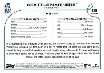 2022 Topps - All-Star Game Stamped #489 Seattle Mariners Back