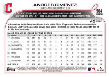 2022 Topps - All-Star Game Stamped #504 Andres Gimenez Back