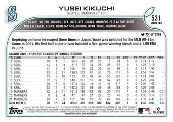 2022 Topps - All-Star Game Stamped #531 Yusei Kikuchi Back