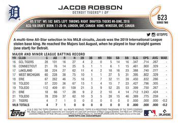 2022 Topps - All-Star Game Stamped #623 Jacob Robson Back