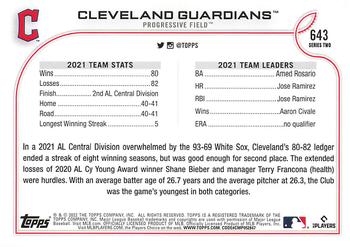 2022 Topps - All-Star Game Stamped #643 Cleveland Guardians Back