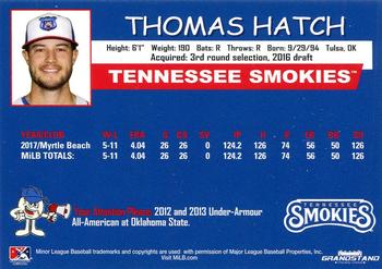 2018 Grandstand Tennessee Smokies #NNO Thomas Hatch Back