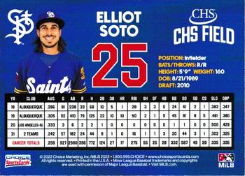 2022 Choice St. Paul Saints SGA #NNO Elliot Soto Back