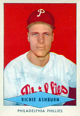1954 Red Heart Dog Food #NNO Richie Ashburn Front