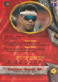 1994 Bowman's Best #7 Roberto Alomar Back