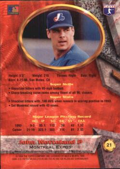 1994 Bowman's Best #21 John Wetteland Back