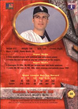 1994 Bowman's Best #30 Robin Ventura Back