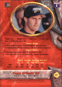 1994 Bowman's Best #31 Paul O'Neill Back