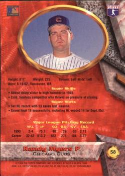 1994 Bowman's Best #58 Randy Myers Back