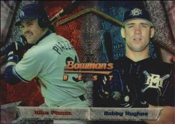 1994 Bowman's Best #104 Mike Piazza / Bobby Hughes Front