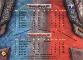 1994 Bowman's Best #105 Carlos Delgado / Melvin Nieves Back