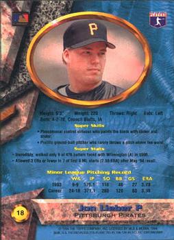 1994 Bowman's Best #18 Jon Lieber Back