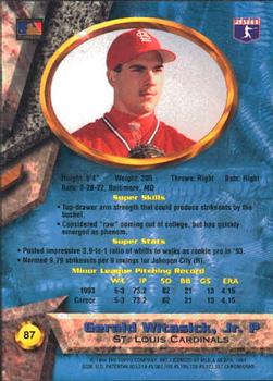 1994 Bowman's Best #87 Gerald Witasick, Jr. Back