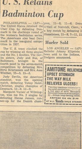 1960 Baltimore News-Post Baltimore Orioles Scrapbook Cards #44 John Anderson Back