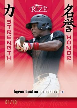 2012 Leaf Rize Draft - Strength and Honor Red #SH-2 Byron Buxton Front