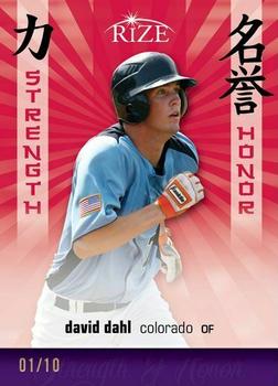 2012 Leaf Rize Draft - Strength and Honor Red #SH-5 David Dahl Front