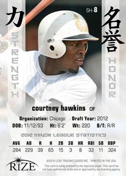 2012 Leaf Rize Draft - Strength and Honor Red #SH-8 Courtney Hawkins Back