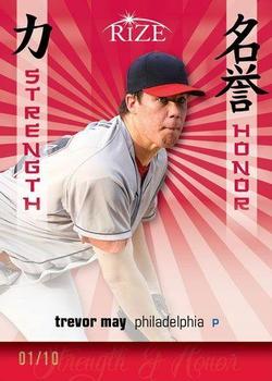 2012 Leaf Rize Draft - Strength and Honor Red #SH-10 Trevor May Front