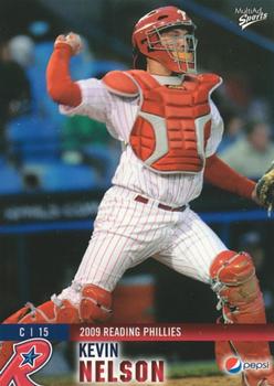 2009 MultiAd Reading Phillies SGA #21 Kevin Nelson Front