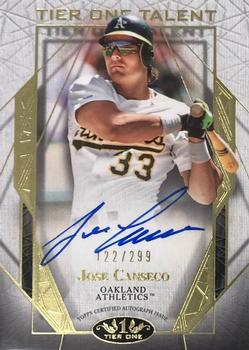 2022 Topps Tier One - Tier One Talent Autographs #T1TA-JC Jose Canseco Front