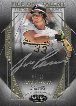 2022 Topps Tier One - Tier One Talent Autographs Silver Ink #T1TA-JC Jose Canseco Front