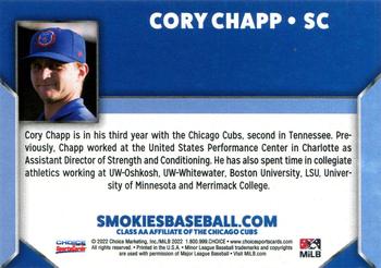 2022 Choice Tennessee Smokies #NNO Cory Chapp Back