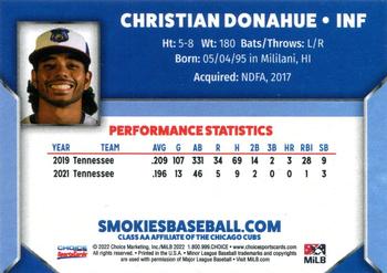 2022 Choice Tennessee Smokies #NNO Christian Donahue Back