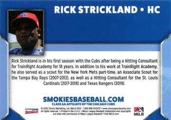 2022 Choice Tennessee Smokies #NNO Rick Strickland Back