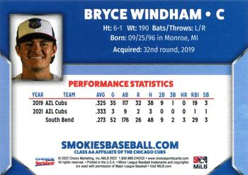 2022 Choice Tennessee Smokies #NNO Bryce Windham Back