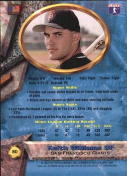 1994 Bowman's Best - Refractors #80 Keith Williams Back