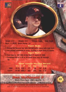 1994 Bowman's Best - Refractors #22 Ben McDonald Back
