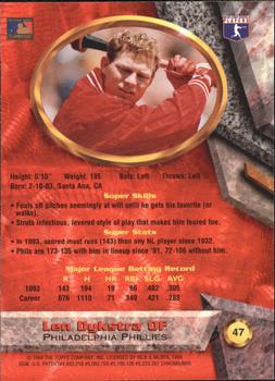 1994 Bowman's Best - Refractors #47 Len Dykstra Back