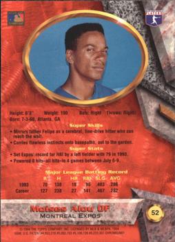 1994 Bowman's Best - Refractors #52 Moises Alou Back