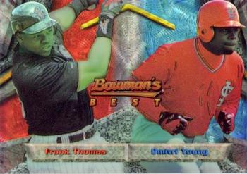 1994 Bowman's Best - Refractors #91 Frank Thomas / Dmitri Young  Front