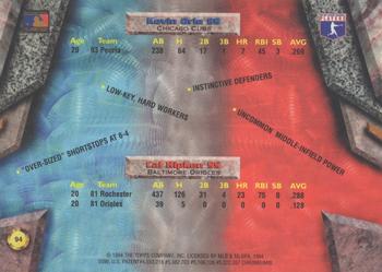 1994 Bowman's Best - Refractors #94 Cal Ripken / Kevin Orie Back