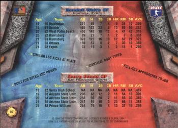 1994 Bowman's Best - Refractors #97 Barry Bonds / Rondell White  Back
